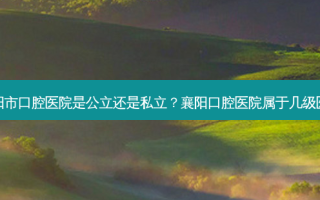 襄阳市口腔医院是公立还是私立？襄阳口腔医院属于几级医院