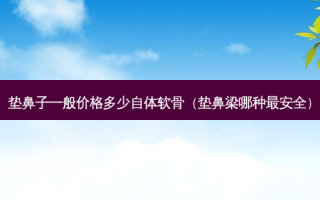 垫鼻子一般价格多少自体软骨（垫鼻梁哪种 *** ）