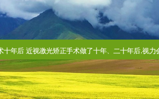 近视眼激光手术十年后 近视激光矫正手术做了十年、二十年后,视力会下降吗会瞎吗