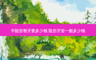 半隐形整牙要多少钱 隐形牙套一般多少钱