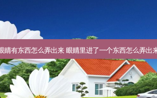 眼睛有东西怎么弄出来 眼睛里进了一个东西怎么弄出来