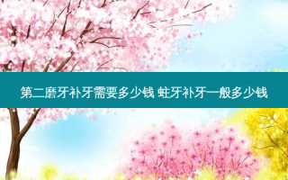 第二磨牙补牙需要多少钱 蛀牙补牙一般多少钱