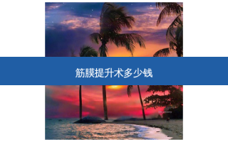 筋膜提升术多少钱