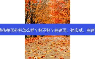 佳木斯中心医院烧伤整形外科怎么样？好不好？曲建国、孙庆斌、曲建国医生技术不错！
