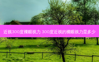 近视300度裸眼视力 300度近视的裸眼视力是多少