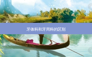 牙体科和牙周科的区别