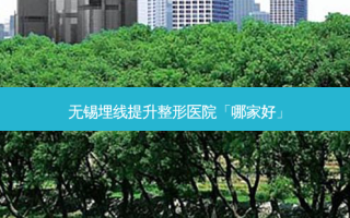 无锡埋线提升整形医院「哪家好」