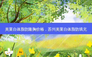 美莱自体脂肪隆胸价格，苏州美莱自体脂肪填充