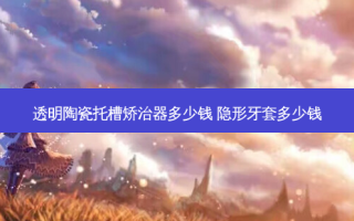 透明陶瓷托槽矫治器多少钱 隐形牙套多少钱