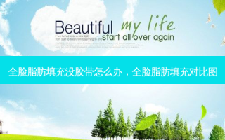全脸脂肪填充没胶带怎么办，全脸脂肪填充对比图