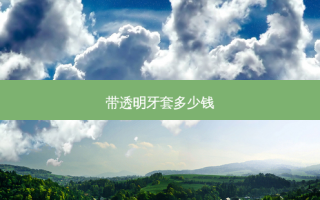 带透明牙套多少钱