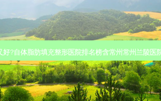 常州自体脂肪填充哪里便宜又好?自体脂肪填充整形医院排名榜含常州常州兰陵医院整形中心|常州圣缇雅门诊部