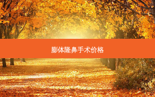 膨体隆鼻手术价格