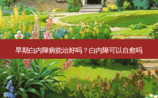 早期白内障病能治好吗？白内障可以自愈吗