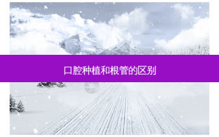 口腔种植和根管的区别
