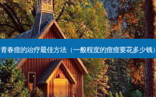 青春痘的治疗最佳方法（一般程度的痘痘要花多少钱）