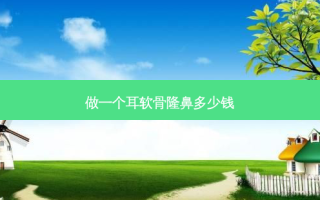 做一个耳软骨隆鼻多少钱