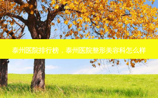 泰州医院排行榜，泰州医院整形美容科怎么样