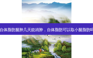 自体脂肪腿肿几天能消肿，自体脂肪可以取小腿脂肪吗