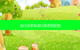 全口洁牙和进口洗牙的区别