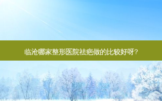 临沧哪家整形医院祛疤做的比较好呀?