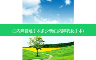 白内障普通手术多少钱(白内障乳化手术)