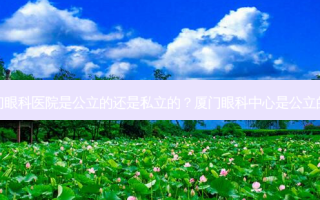 厦门眼科医院是公立的还是私立的？厦门眼科中心是公立的么