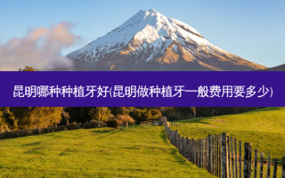 昆明哪种种植牙好(昆明做种植牙一般费用要多少)