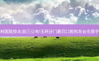 2023国内十大牙科医院排名|前三公布!玉环沙门新贝口腔和东台市昊宇口腔诊所哪个好?