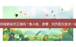 深圳臻妍诊所正规吗？鲁小桂、龚雪、刘升医生技术！