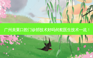 广州美莱口腔门诊部技术好吗何舵医生技术！