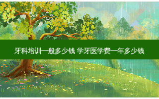 牙科培训一般多少钱 学牙医学费一年多少钱