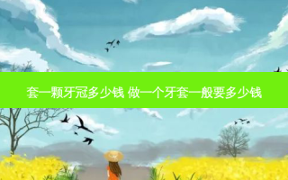 套一颗牙冠多少钱 做一个牙套一般要多少钱