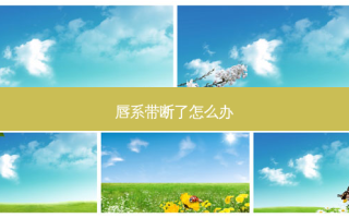 唇系带断了怎么办
