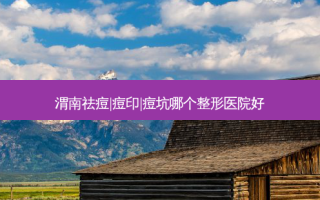 渭南祛痘|痘印|痘坑哪个整形医院好