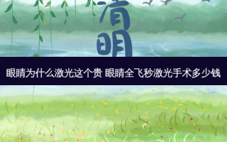 眼睛为什么激光这个贵 眼睛全飞秒激光手术多少钱