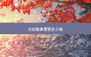 注射隆鼻需要多少钱