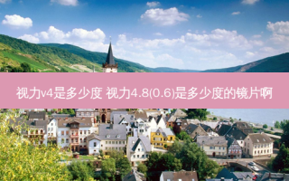 视力v4是多少度 视力4.8(0.6)是多少度的镜片啊