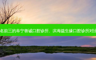 国内牙科医院排名前三的阜宁善诚口腔诊所、滨海益生缘口腔诊所对比!实力水平如何?