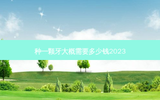 种一颗牙大概需要多少钱2023