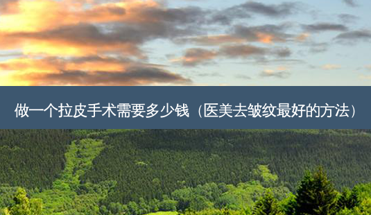 做一个拉皮手术需要多少钱(医美去皱纹好的 *** )-第1张图片-容颜讯 做一个拉皮手术需要多少钱(医美去皱纹好的 *** )-第1张图片-容颜讯