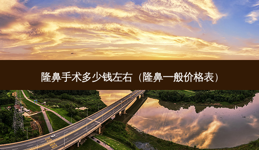 隆鼻手术多少钱左右（隆鼻一般价格表）-第1张图片-容颜讯