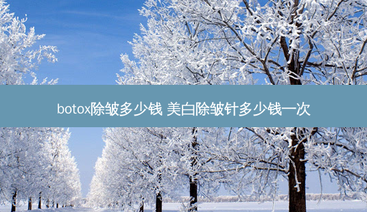 除皱多少钱 美白除皱针多少钱一次-第1张图片-容颜讯