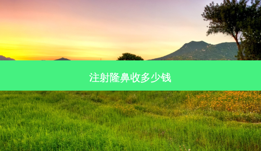 注射隆鼻收多少钱-第1张图片-容颜讯 注射隆鼻收多少钱-第1张图片-容颜讯