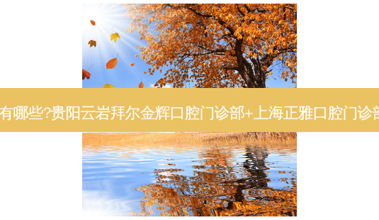国内口腔医院排名前十位有哪些?贵阳云岩拜尔金辉口腔门诊部+上海正雅口腔门诊部+中山三乡清贵口腔优势-第1张图片-容颜讯 国内口腔医院排名前十位有哪些?贵阳云岩拜尔金辉口腔门诊部+上海正雅口腔门诊部+中山三乡清贵口腔优势-第1张图片-容颜讯
