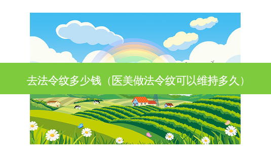 去法令纹多少钱（医美做法令纹可以维持多久）-第1张图片-容颜讯
