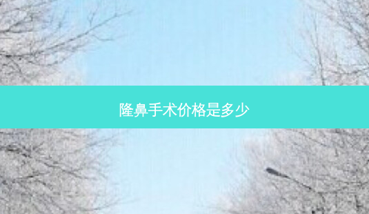隆鼻手术价格是多少-第1张图片-容颜讯 隆鼻手术价格是多少-第1张图片-容颜讯