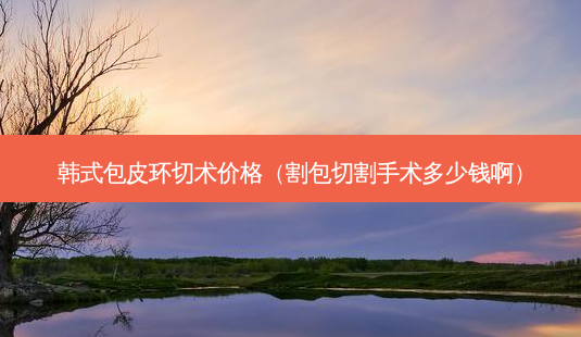 韩式包皮环切术价格(割包切割手术多少钱啊)-第1张图片-容颜讯 韩式包皮环切术价格(割包切割手术多少钱啊)-第1张图片-容颜讯