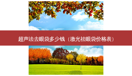 超声法去眼袋多少钱(激光祛眼袋价格表)-第1张图片-容颜讯 超声法去眼袋多少钱(激光祛眼袋价格表)-第1张图片-容颜讯