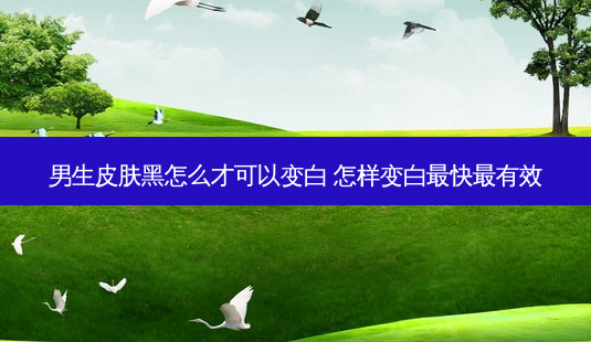 男生皮肤黑怎么才可以变白 怎样变白快有效-第1张图片-容颜讯 男生皮肤黑怎么才可以变白 怎样变白快有效-第1张图片-容颜讯